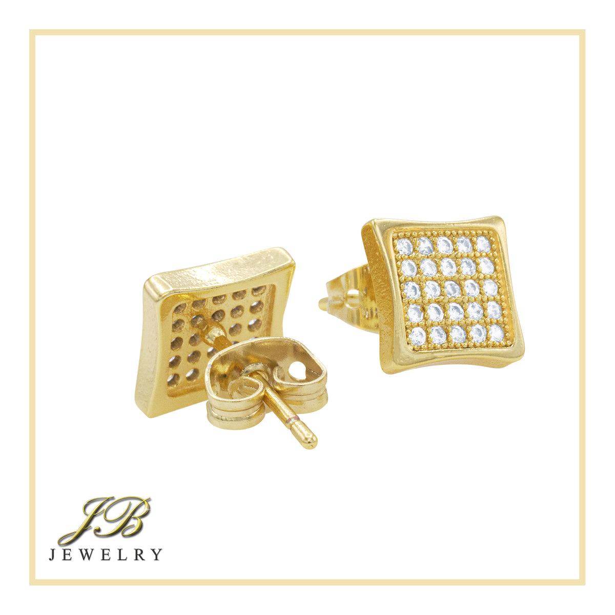 Bow Tie 14K Gold Filled Earrings Cubic Zirconia Hip Hop Studs Jewelry – JB  Jewelry BLVD