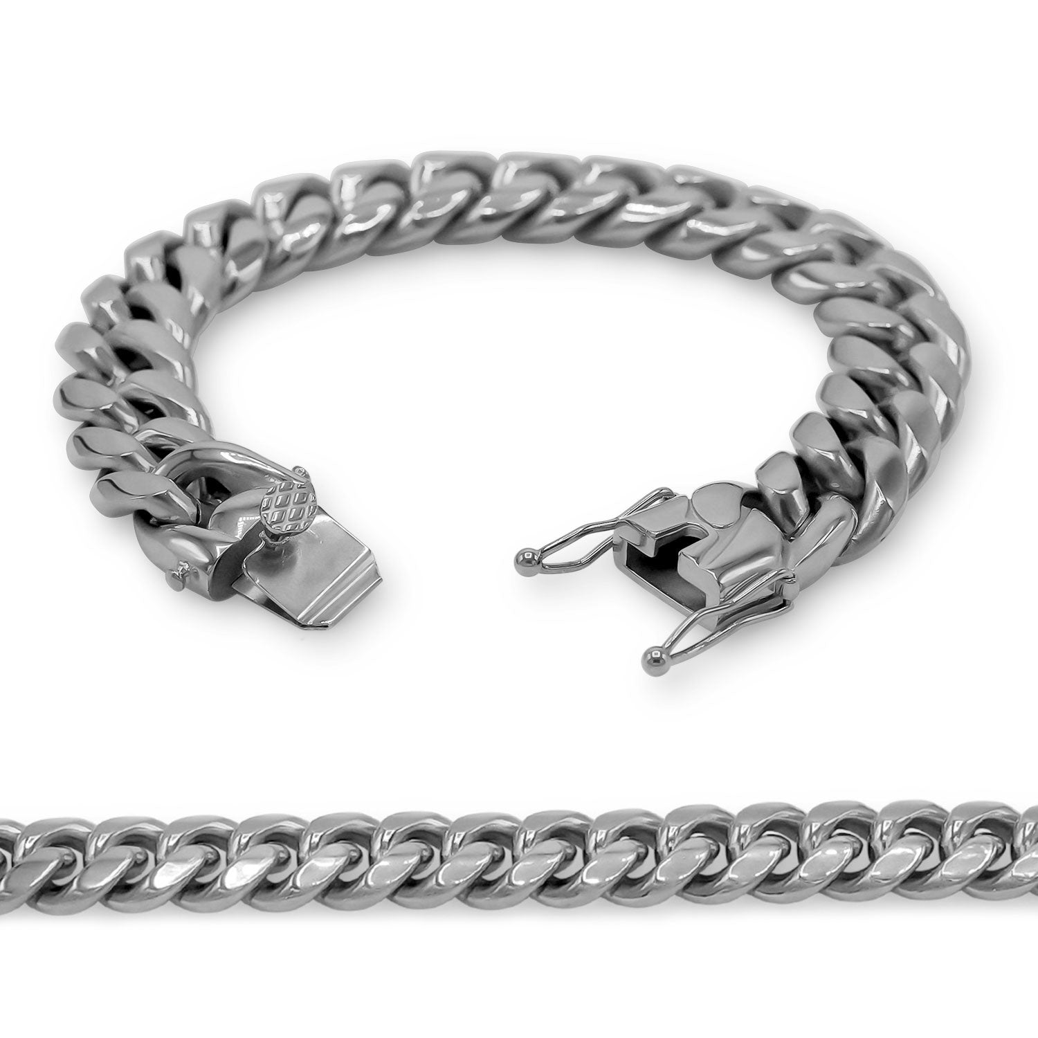 Invicta Jewelry Men's Stainless Steel Curb Link Bracelet - ShopHQ.com