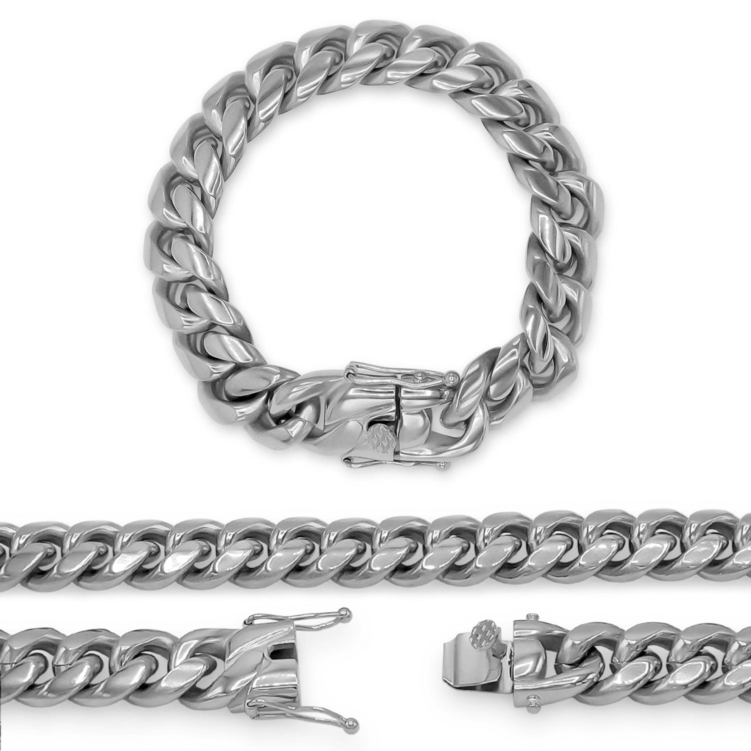 Stainless Steel 8 1/2 Inch Solid Curb Chain Bracelet - JCPenney
