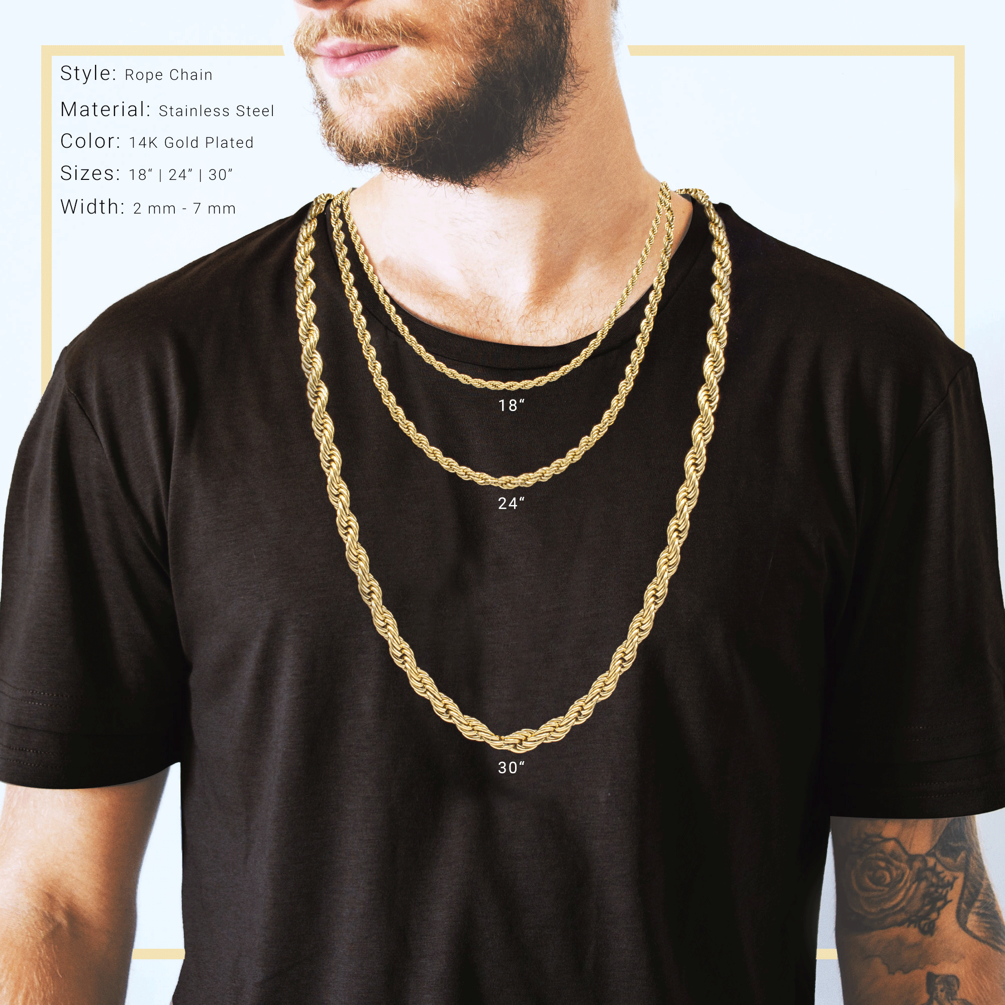 Plain gold twisted chain – Globus Fashions