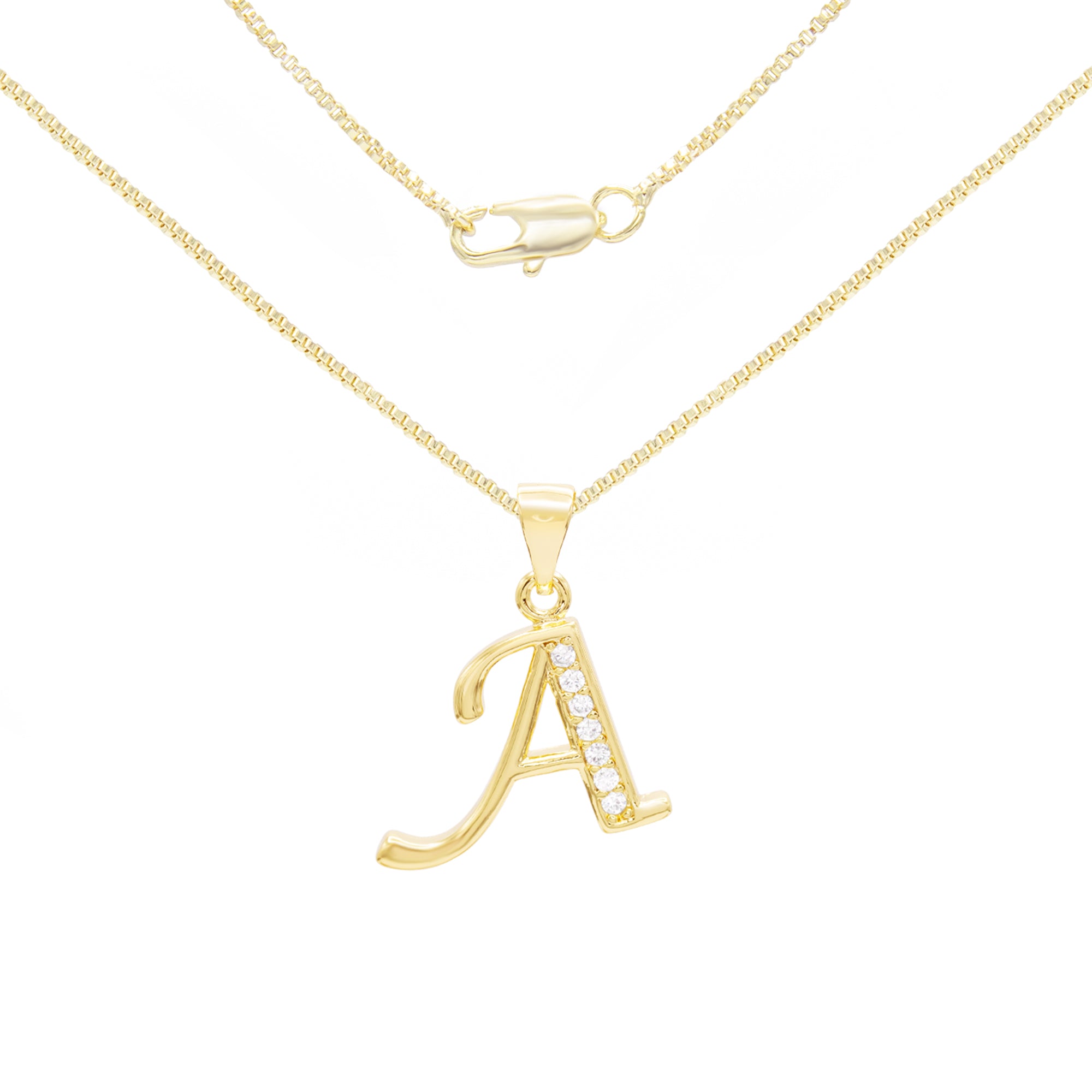 Women's The Angel Letter Pendant Letter : I in Gold Size 16+2 | The M Jewelers