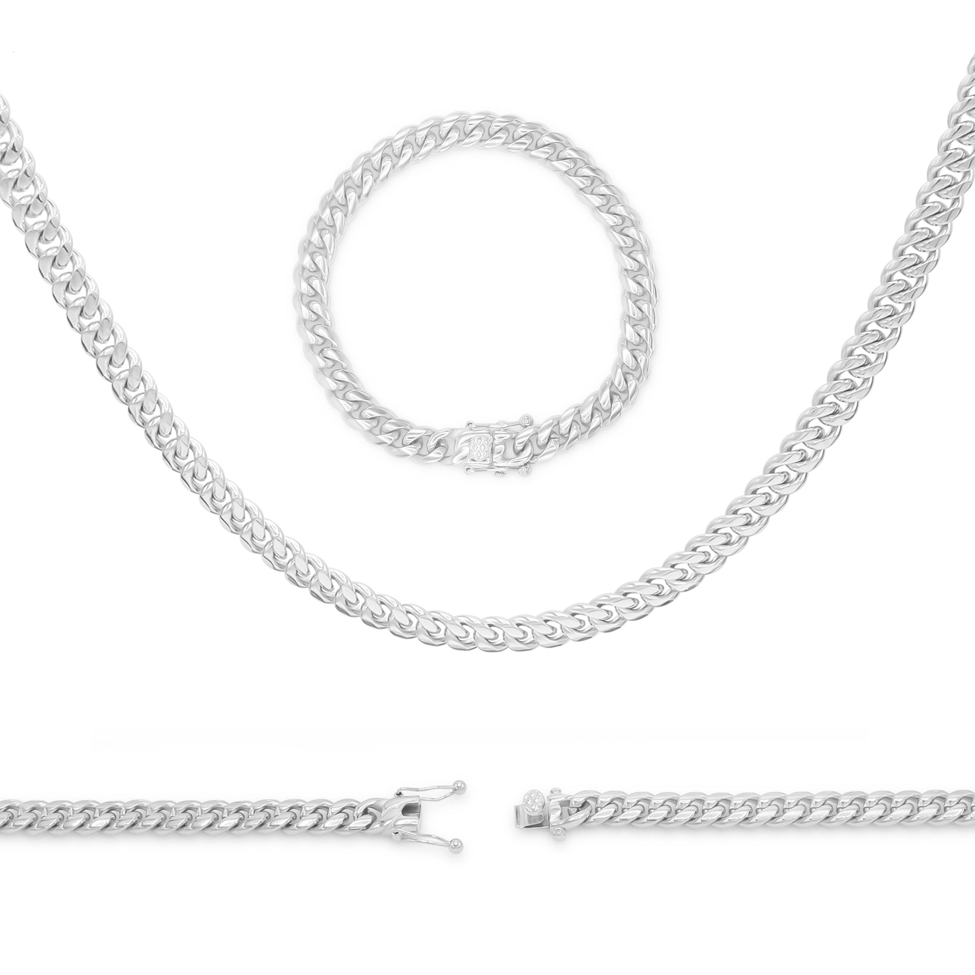 Mens Silver-Tone Stainless Steel Horseshoe Link Chain Necklace - Walmart.com