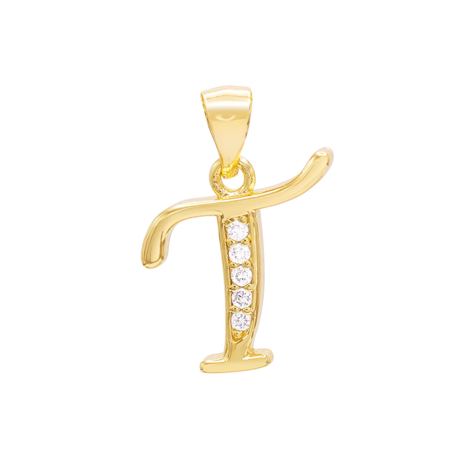 BEBERLINI Initial Letter M CZ Pendant 14K Gold Filled Cuban Link Anklet Set  2.5 mm Chain 10 Foot Bracelet Jewelry for Adult Female Teen Girls Brass 